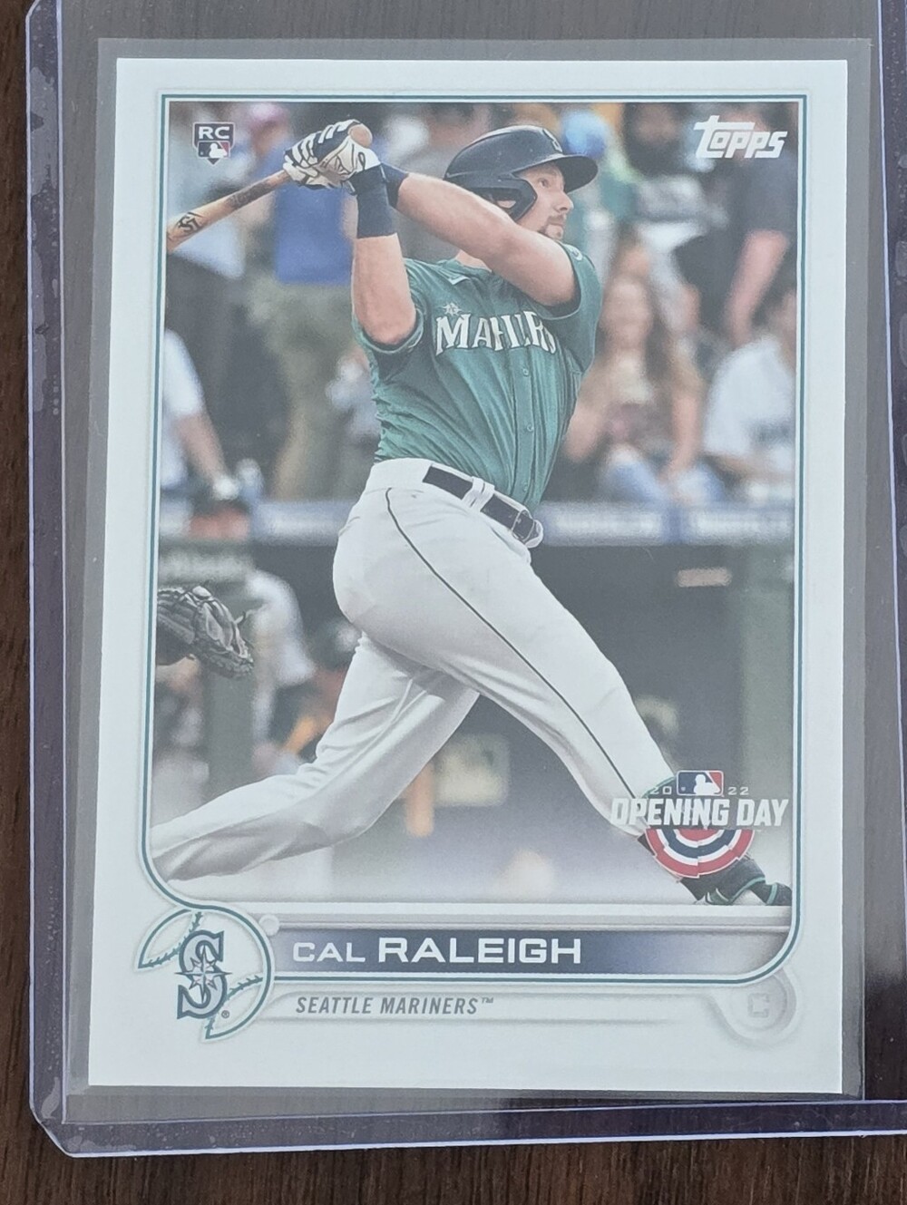 Cal Raleigh RC 2022 Topps Opening Day #124 Seattle Mariners